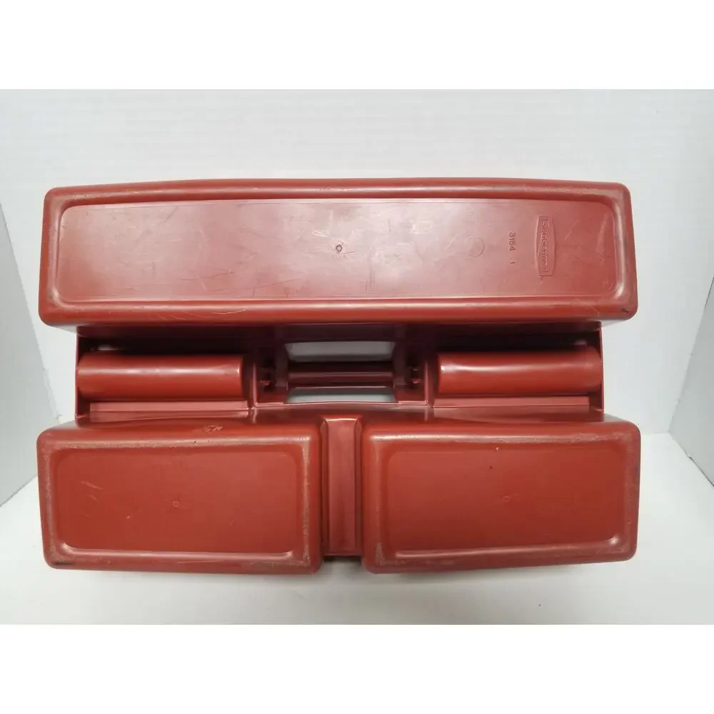VTG Rubbermaid Burnt Orange Divided Caddy Retro Kitchen Gardening Tool Cleaning